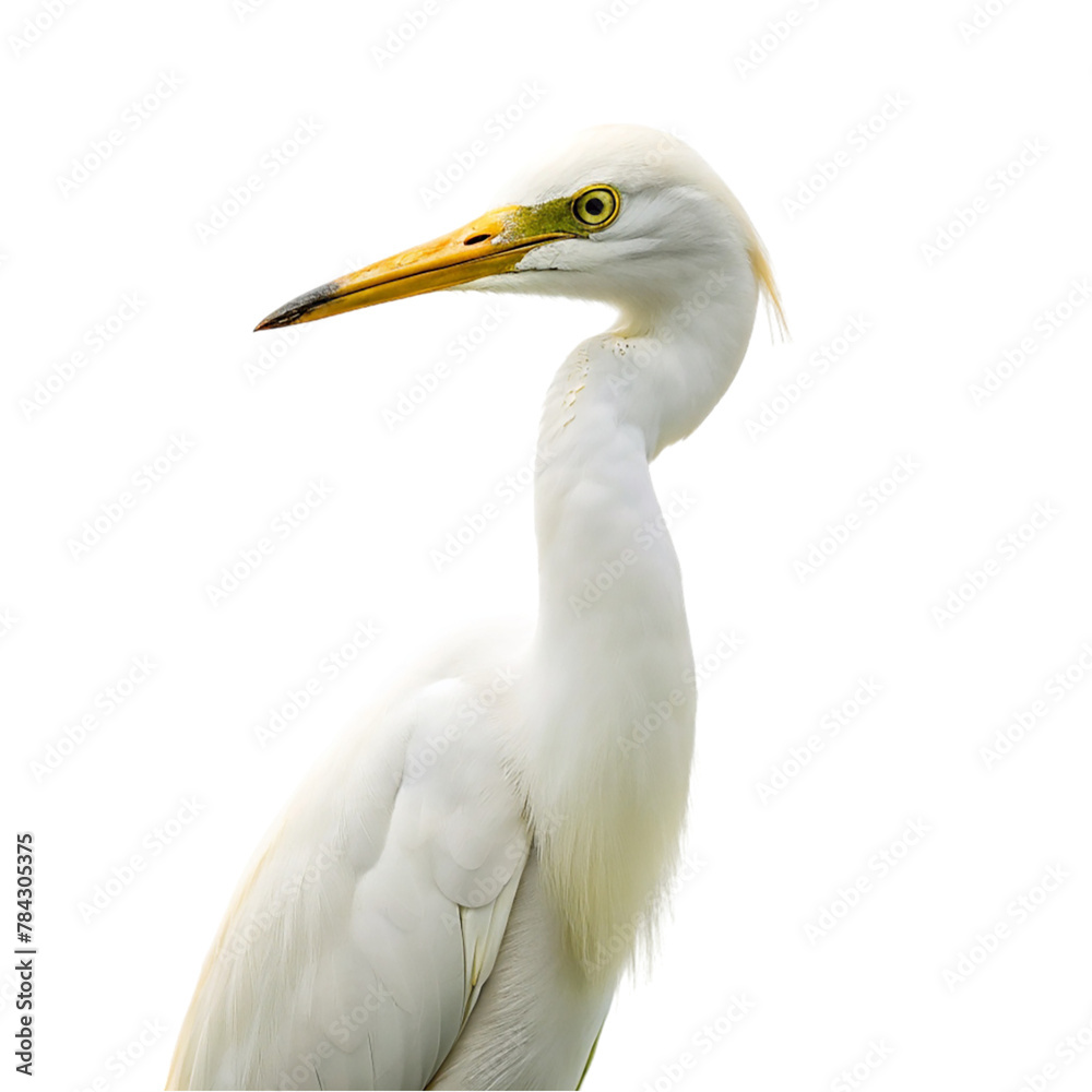 Fototapeta premium Egret isolated on transparent background