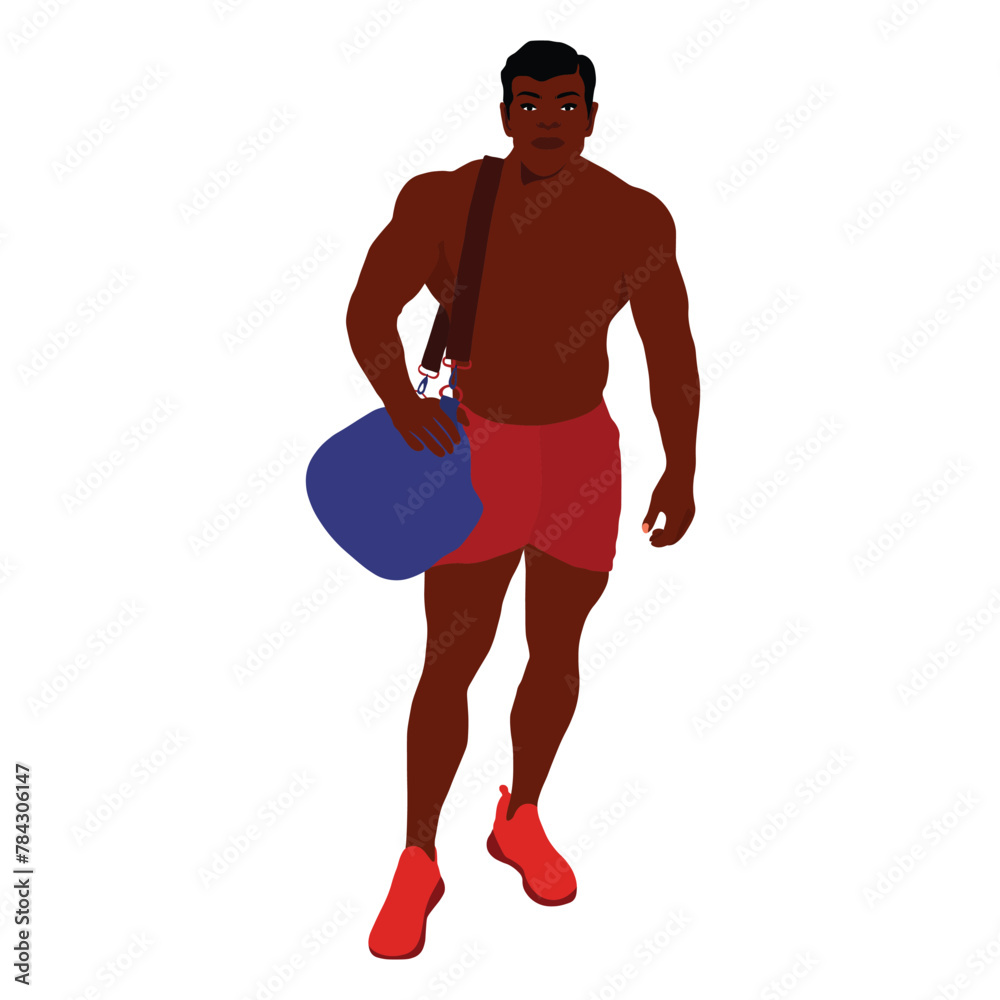 Modern fashionable black man in elegant art style vector Modern fashionable black man in elegant art style vector