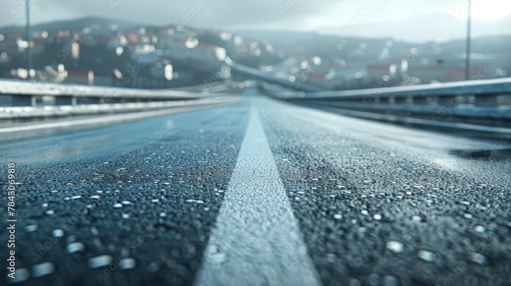photorealistic highway on town background Generated with Ai tools photorealistic highway on town background Generated with Ai tools