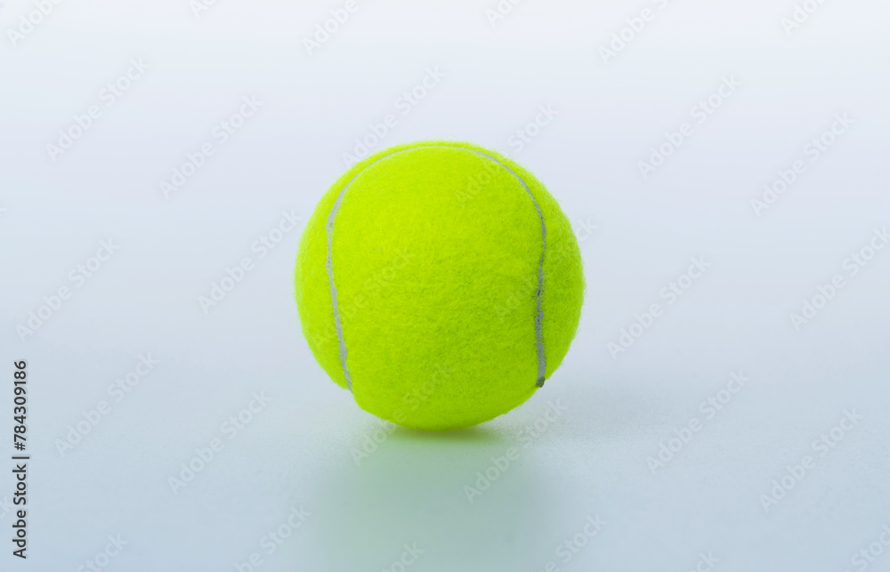 A tennis ball on white background