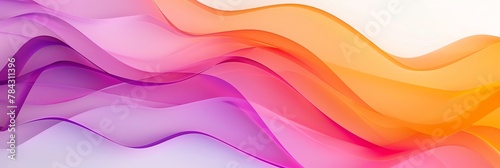 orange, purple, white, yellow, gradient curved shape white background 3d render, for banner, poster, mockup, wallpaper, high quality,