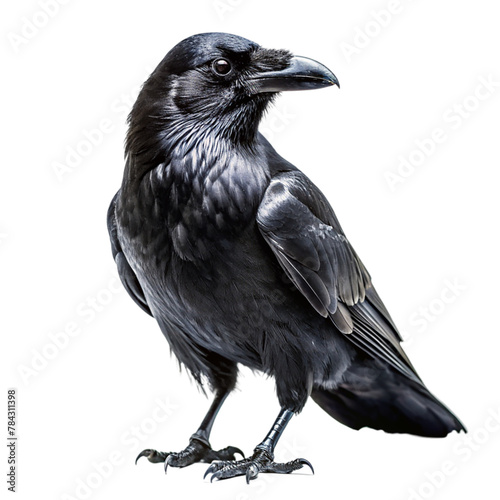 Raven isolated on transparent background