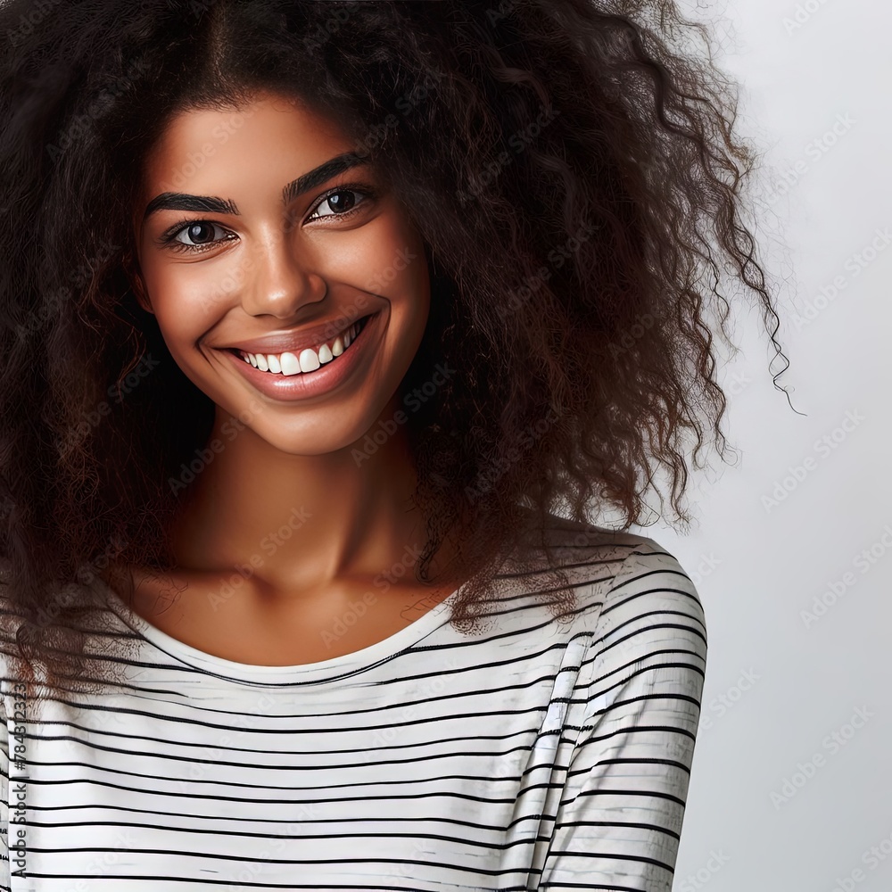 Beautiful African American woman smiling Beautiful African American woman smiling