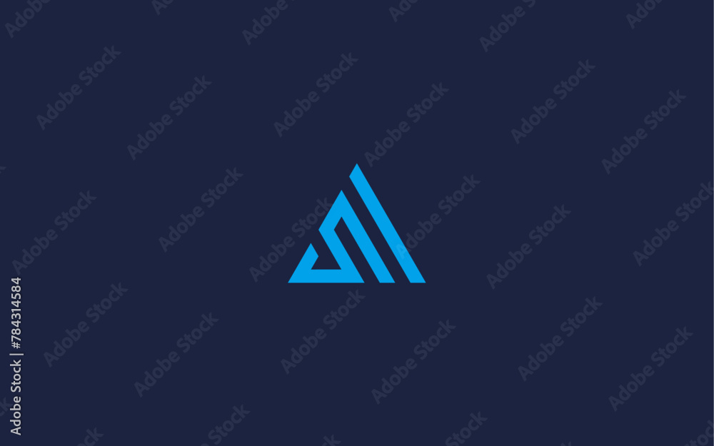 letter is or si with triangle logo icon design vector design template inspiration - obrazy, fototapety, plakaty 