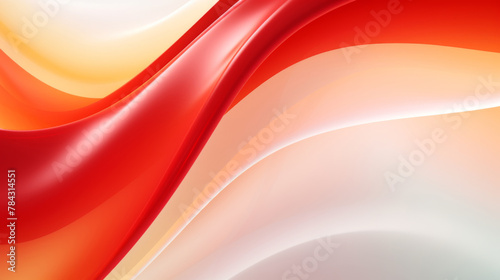 Vibrant red and orange abstract background with flowing forms and gradient rendering