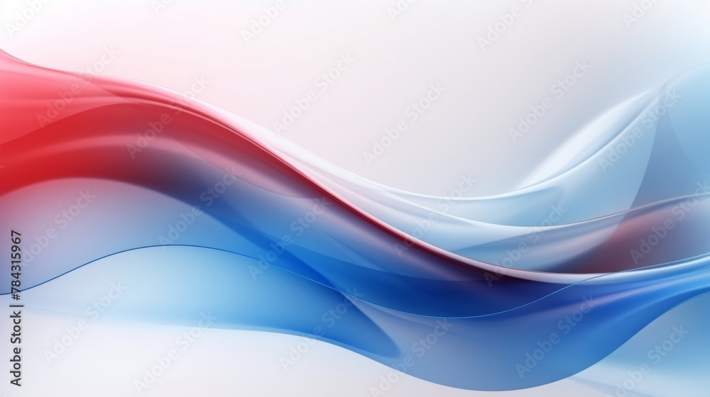 Naklejka premium Vibrant red and blue abstract background with flowing forms and gradient rendering