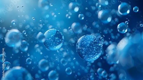 Blue Bubbles Underwater Texture