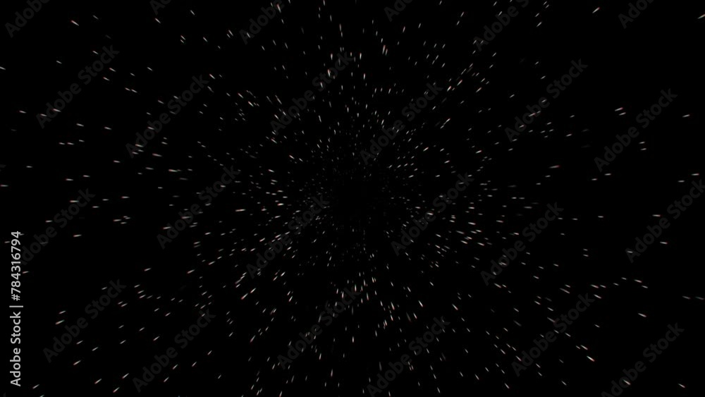 4K animated background simulating the passage of space in space at enormous speed