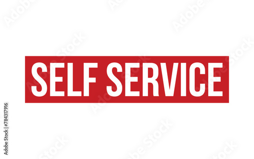 Self Service Rubber Stamp Seal Vector