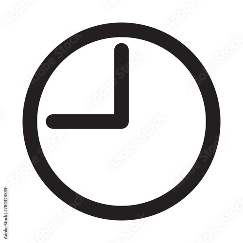 Clock icon. Time icon vector. Clock icon in trendy flat style isolated
