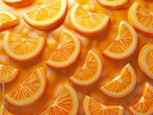 imagem de fundo cor de laranja formada por fatias de laranjas maduras photo