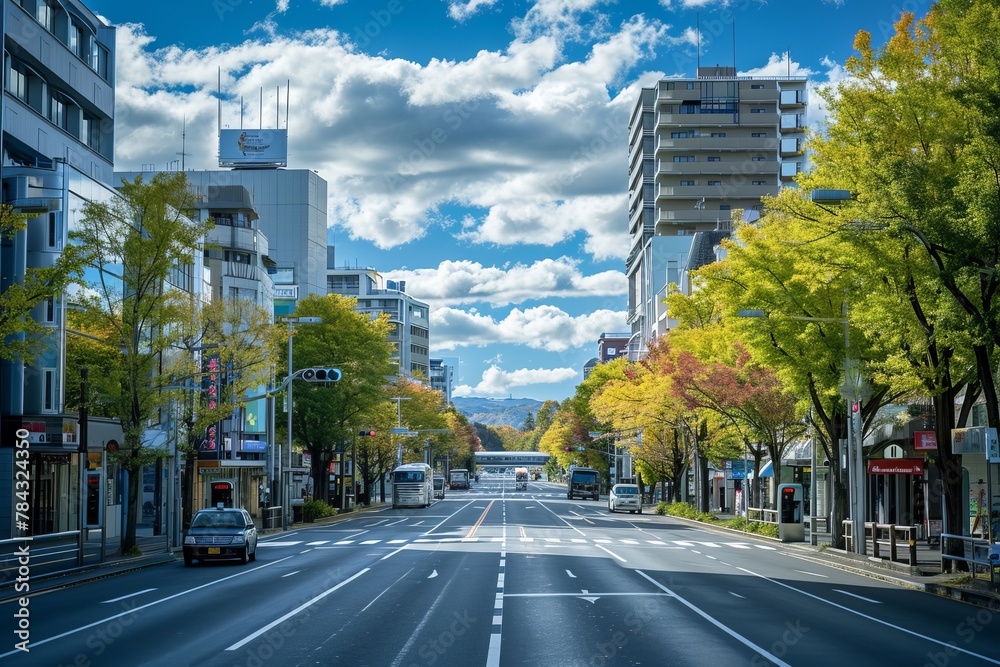 都会の道路