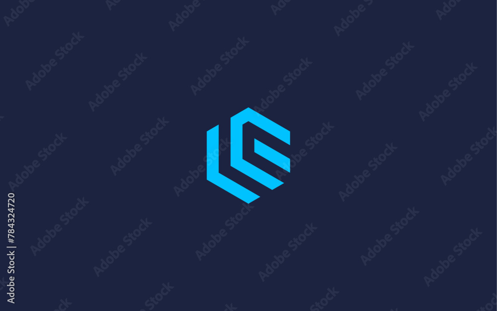 letter lc with hexagon logo icon design vector design template inspiration
