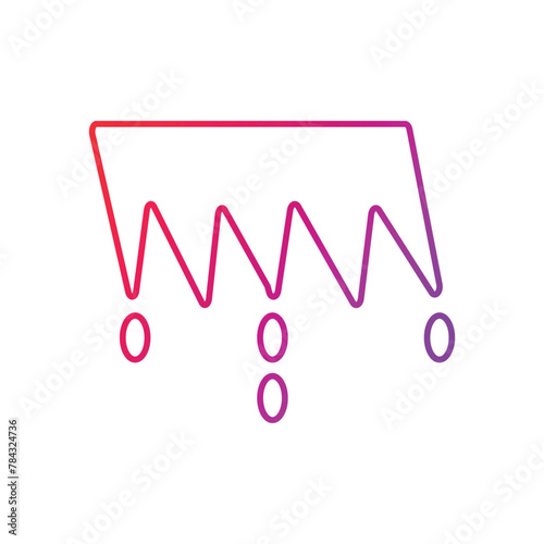 Stalactite Gradient Icon Vector Illustration