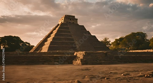 Pyramid of the Aztec empire. photo