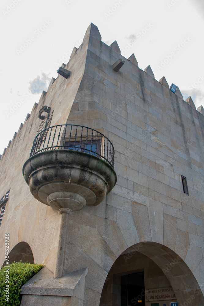 At Baiona - Spain - on november 2023 - old fortress of monte boi or monte real, overlooking the city and sea
