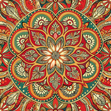 Bohemian Inspired Pattern, Intricate Mandala Motifs, Ethnic Design