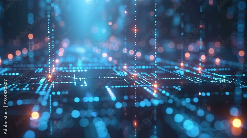 Obraz premium Luminescence technology background