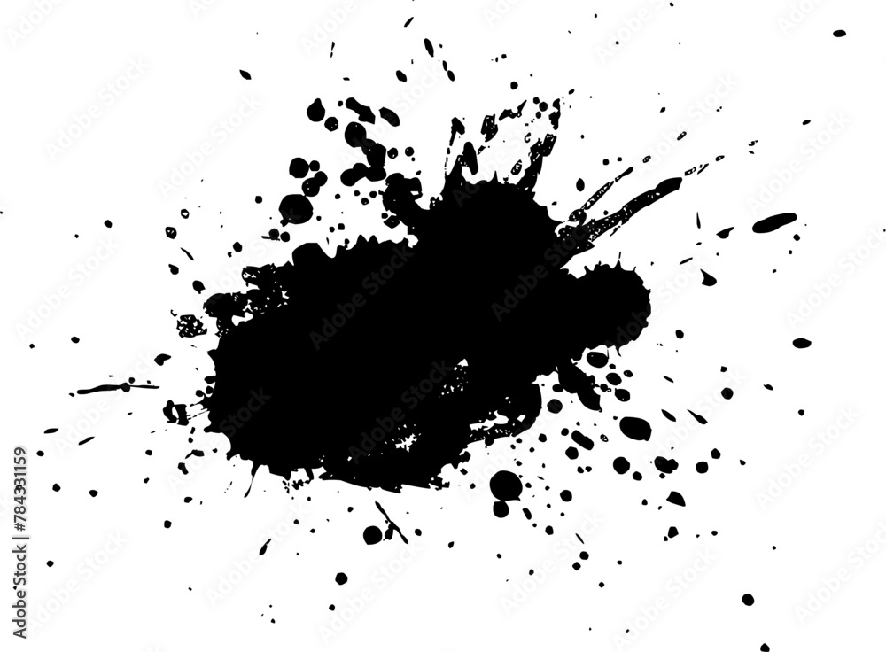 black ink splash splatter on white background black ink splash splatter on white background