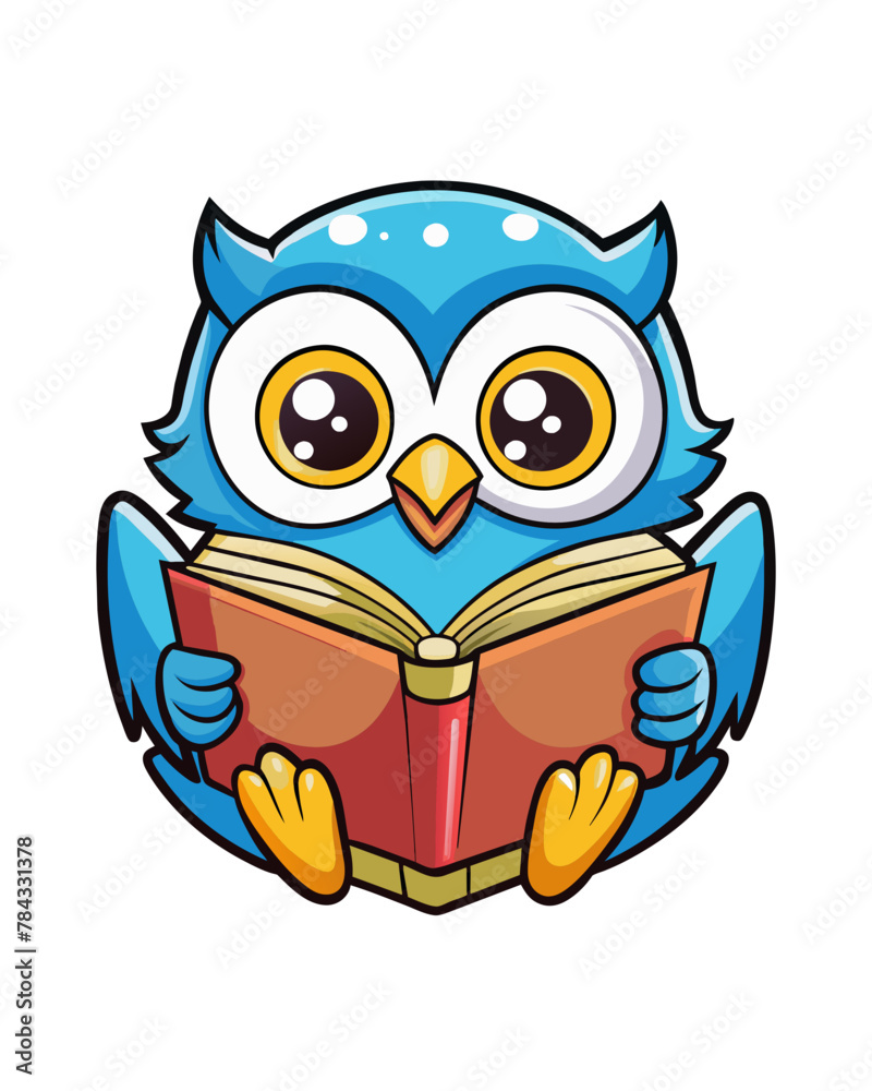 owl teacher reading book