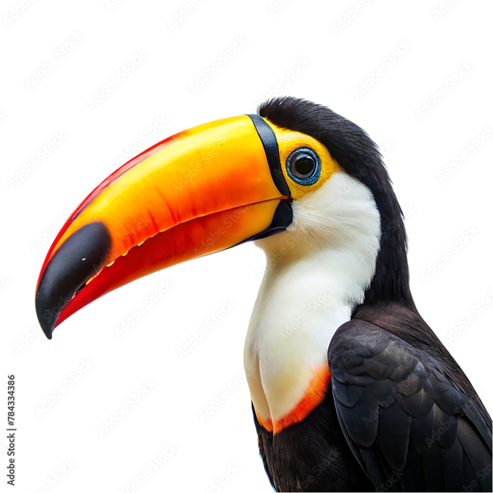 Obraz premium Toucan isolated on transparent background