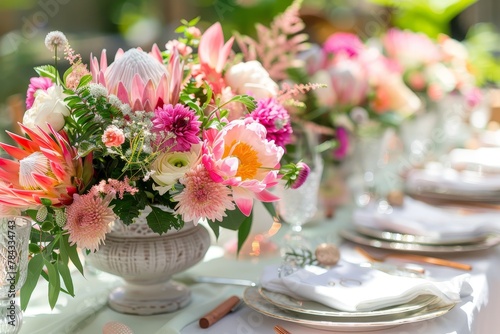 The family Mother Day brunch, adorned with pastel decor, flowers, and set against a sunny garden, felt heartwarming