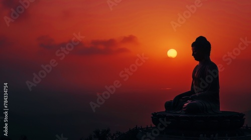 Great Buddha Silhouette , Sunrise