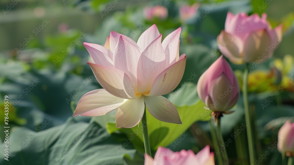 Nelumbo nucifera also known as Indian lotus or lily, Egyptian bean