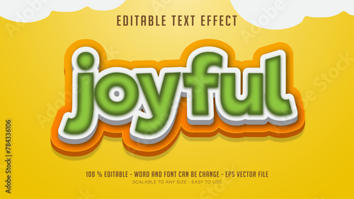 joyful editable text effect