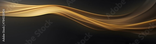 Luxurious Black and Golden Abstract with Futuristic Gradient Background
