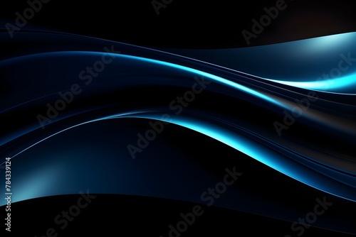 Mesmerizing Blue Waves:An Abstract Futuristic Texture with Dynamic Curves and Blurs