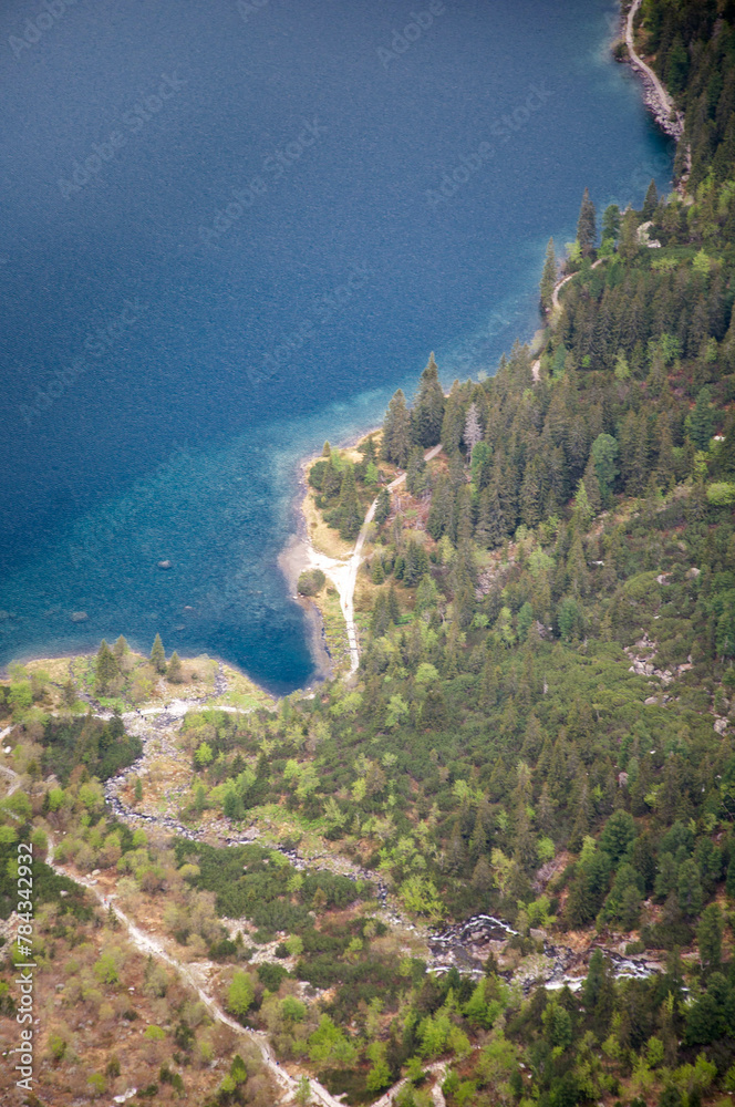 Szlak turystyczny w okuł Morskiego Oka w Tatrach Wysokich  - obrazy, fototapety, plakaty 