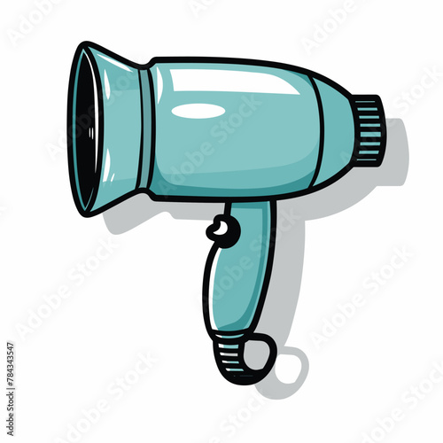 Hair dryer cartoon illustration flat vector design