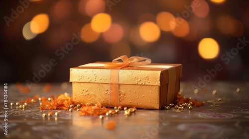 an open gift box sitting on top of some pieces of candy © Wirestock