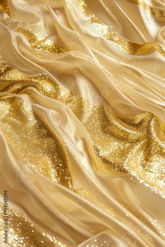 AI generated illustration of a background with shiny gold sparkling texture