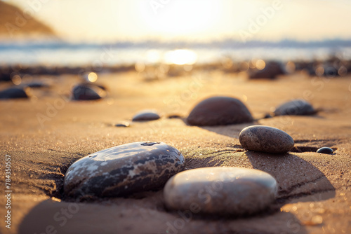 stones on the beach  yoga