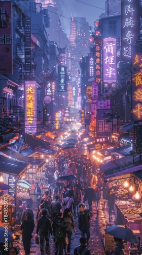 Night Market Scene