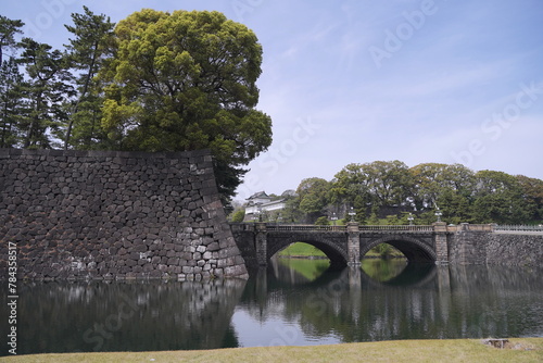日本、東京の皇居のお堀の風景