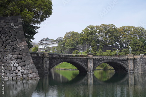 日本、東京の皇居のお堀の風景 © dokosola