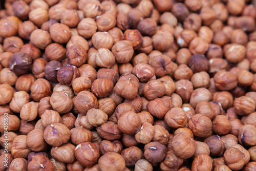 Hazelnut hazelnuts are sold at the market