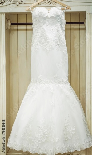 Beautiful white wedding dress