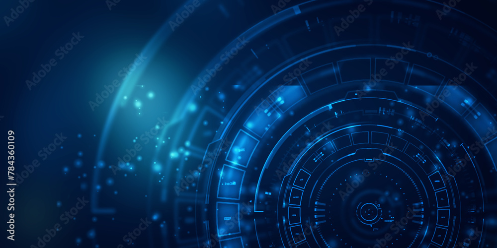 2d illustration Abstract futuristic electronic circuit technology background 2d illustration Abstract futuristic electronic circuit technology background