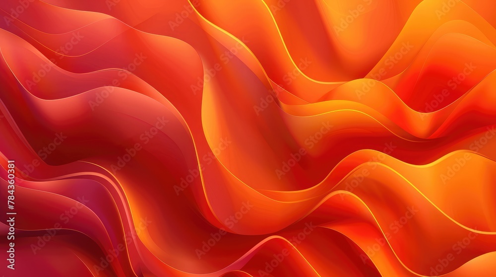 Obraz premium Abstract vector, Orange red background. Light gradient waves. Bright-colored.