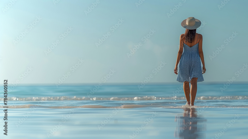 The Enigmatic Elegance of the Lady in Blue The Enigmatic Elegance of the Lady in Blue