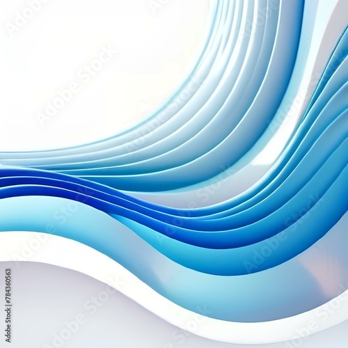 AI generated illustration of abstract background with colorful blue and white waves
