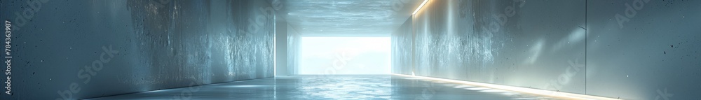 Obraz premium Background material: Minimalist sense of technology corridor tunnel