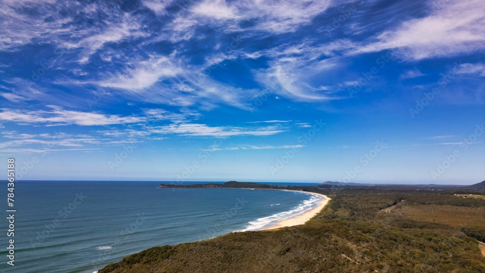 Scenic view of the coastline of Grants beach