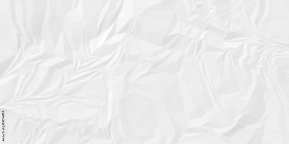 Obraz premium White wrinkly backdrop paper background. panorama grunge wrinkly paper texture background, crumpled pattern texture. paper crumpled texture. white fabric crushed textured crumpled.