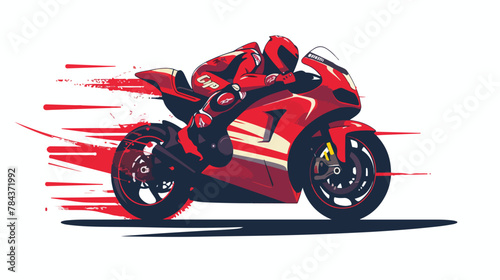 The classic GP motorbike logo with a red motorbike 
