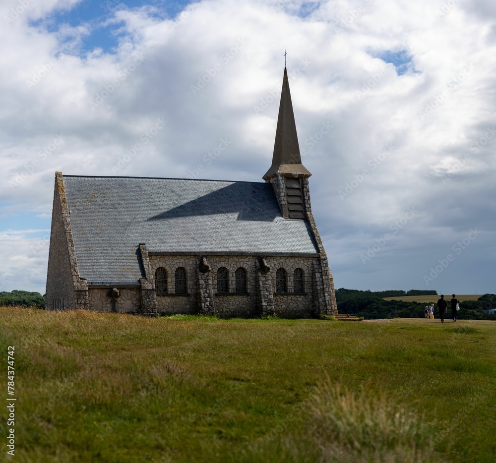 Chapel notre-dame de la garde in Etretat, Normandy
